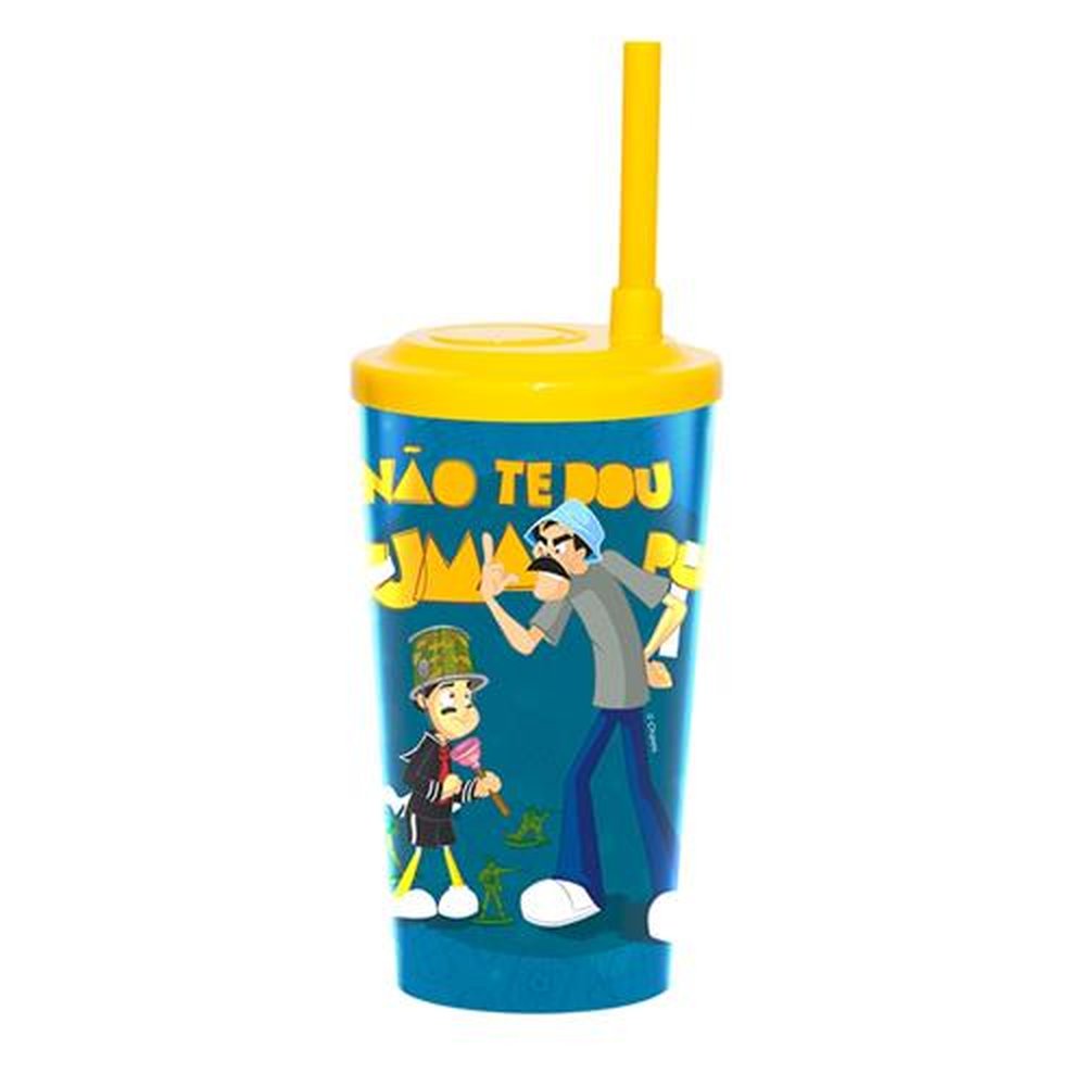Copo c/ tampa e can. 300ml - Chaves - Seu Madruga (Don Ramon) - contém 24 unidades