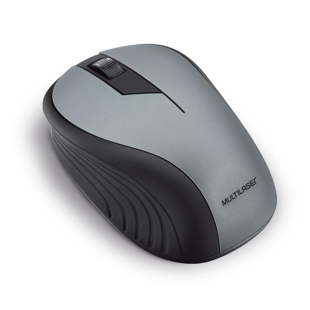 Mouse Multilaser Sem Fio 2.4Ghz Preto Grafite Usb - MO213