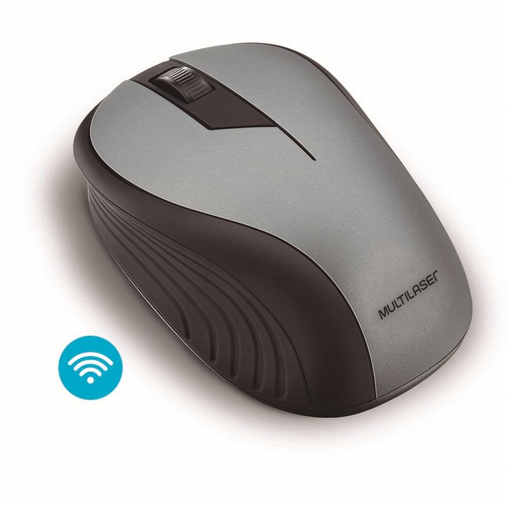 Mouse Multilaser Sem Fio 2.4Ghz Preto Grafite Usb - MO213