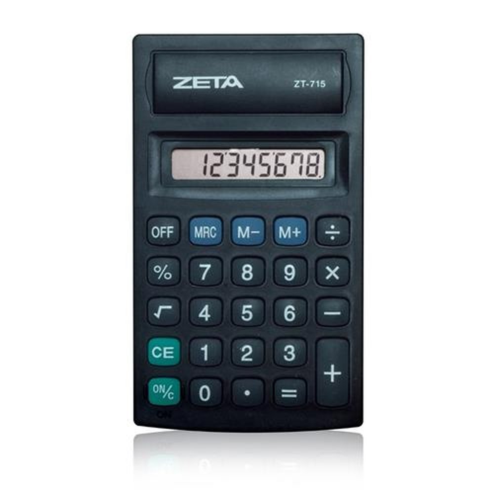 Calculadora Pessoal 8 Dígitos, Usa Pilha AA - ZETA