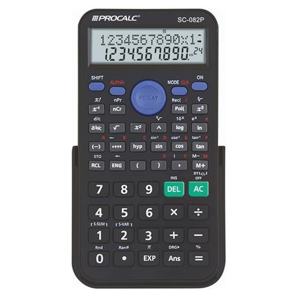 Calculadora Científica 10 + 2 Dígitos, 240 Funções, Capa Protetora, Padrão FX-82S - PROCALC