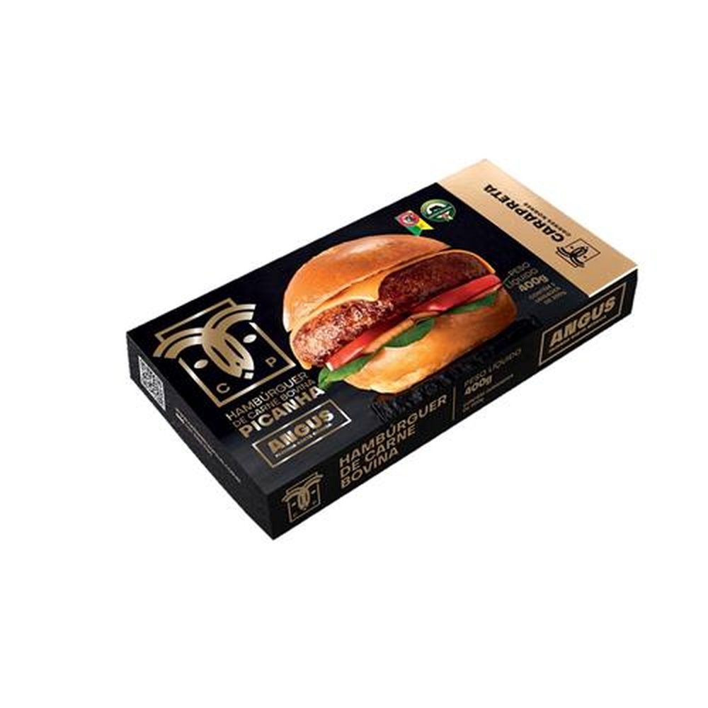 Hamburguer De Carne Bovina Carapreta Picanha 400g (2 x 200g) - Angus