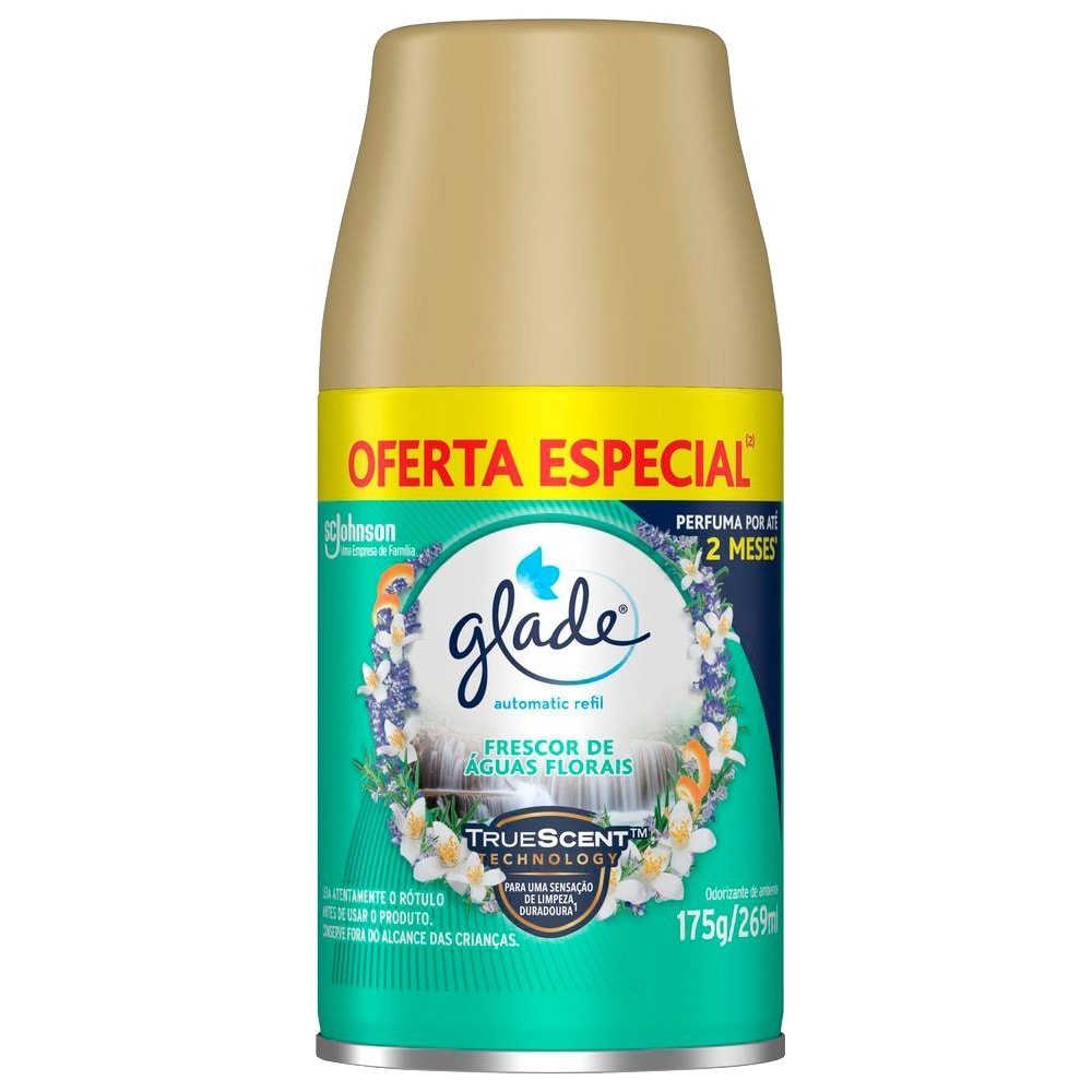 Desodorizador Glade Automatic Spray Refil - Frescor de Águas Florais 269ml Oferta Especial