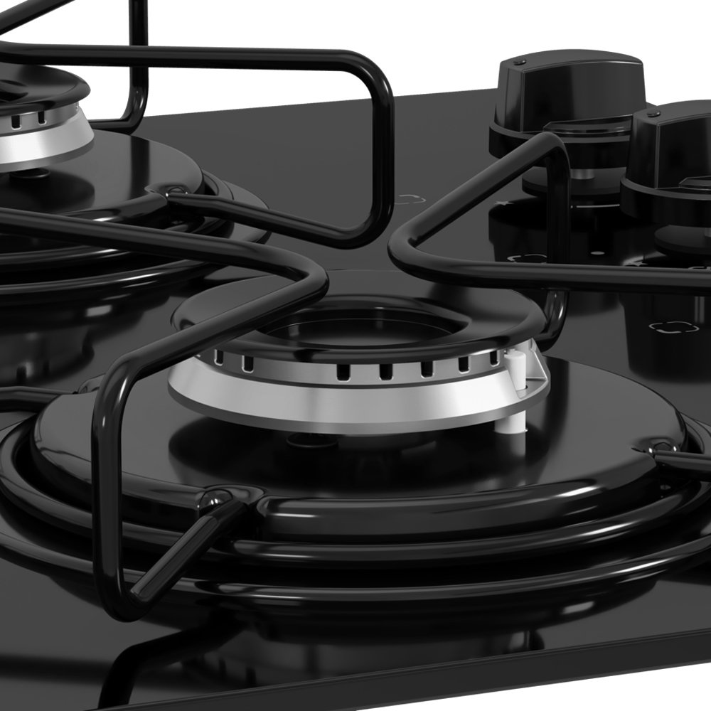 Cooktop Automático 4 Bocas Itatiaia Essencial Preto Bivolt