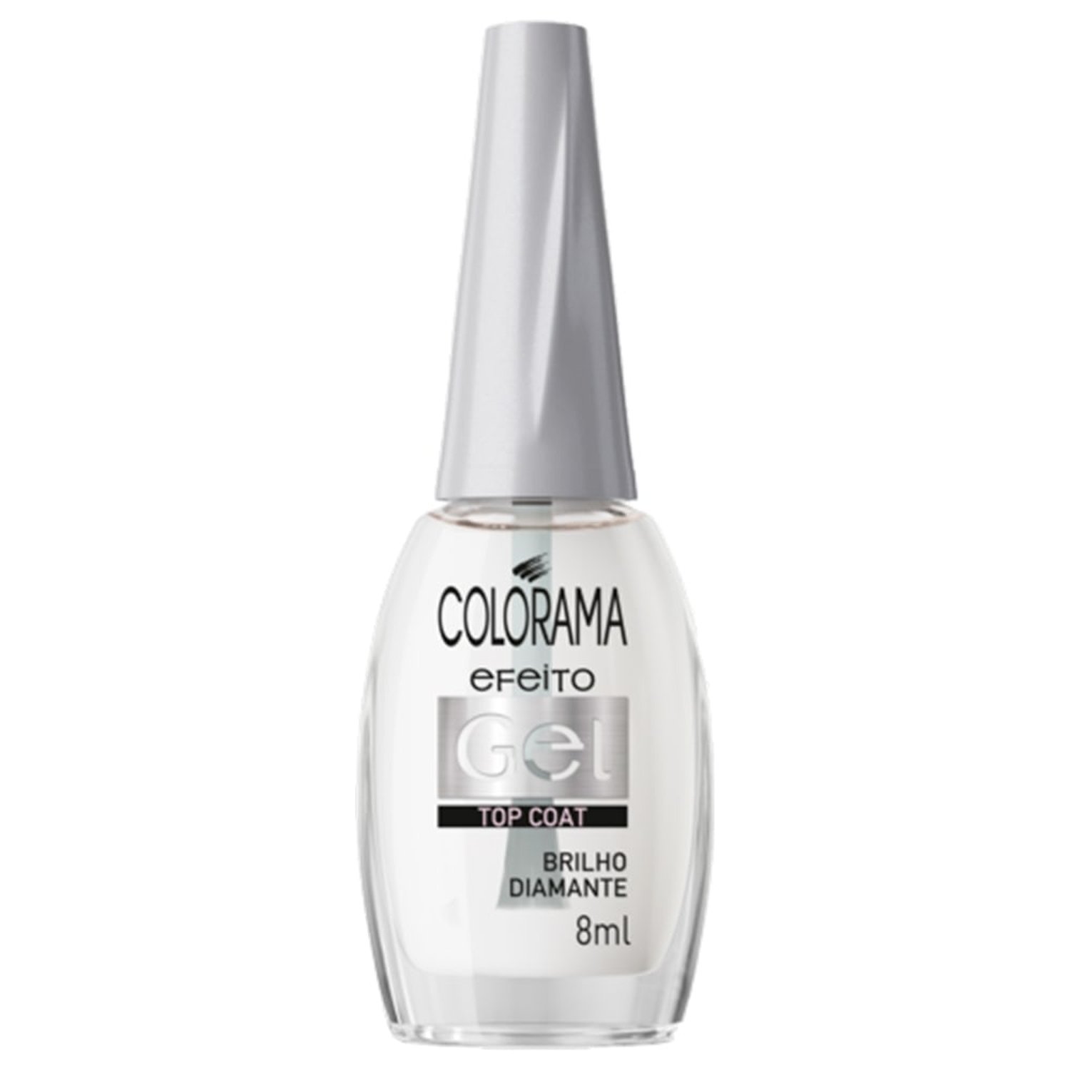 Esmalte Colorama Top Coat Efeito Gel Brilho Diamante Avulso 8ml