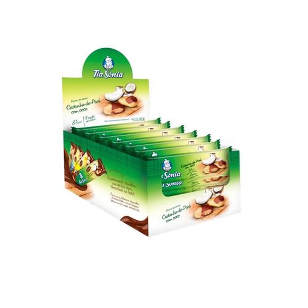 Barra de Cereais Tia Sônia Casta do Para com Coco 480g Display com 6
