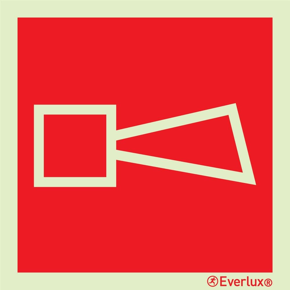 Placa Sirene de Alarme Fotoluminescente 15x15cm Everlux