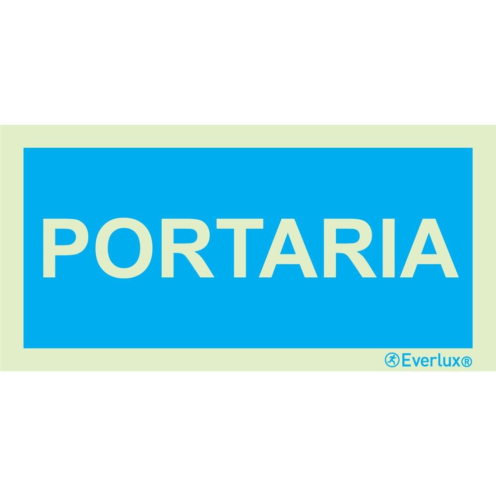 Placa Portaria Fotoluminescente 20x10cm Everlux