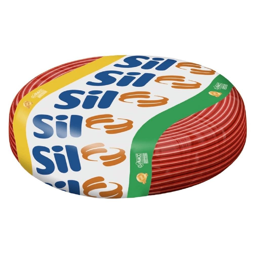 Cabo Flexível 750V 2,50Mm Vermelho Com 100 Metros Sil