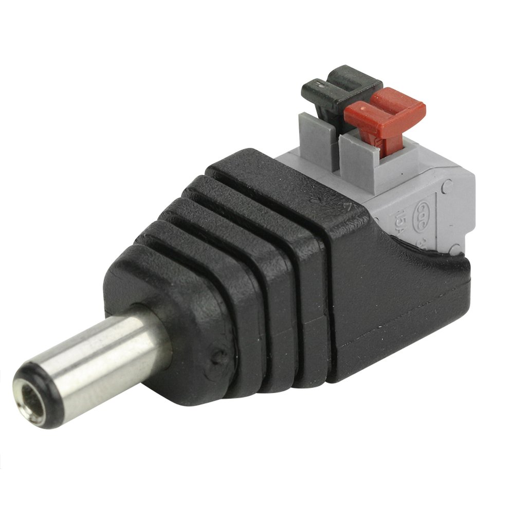 Plug Borne - P4 Macho Com Borne 2.5 / 5.5MM - Engate Rápido