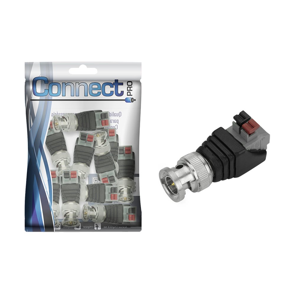 Plug Borne - BNC Macho 75 Ohms Com Borne - Engate Rápido