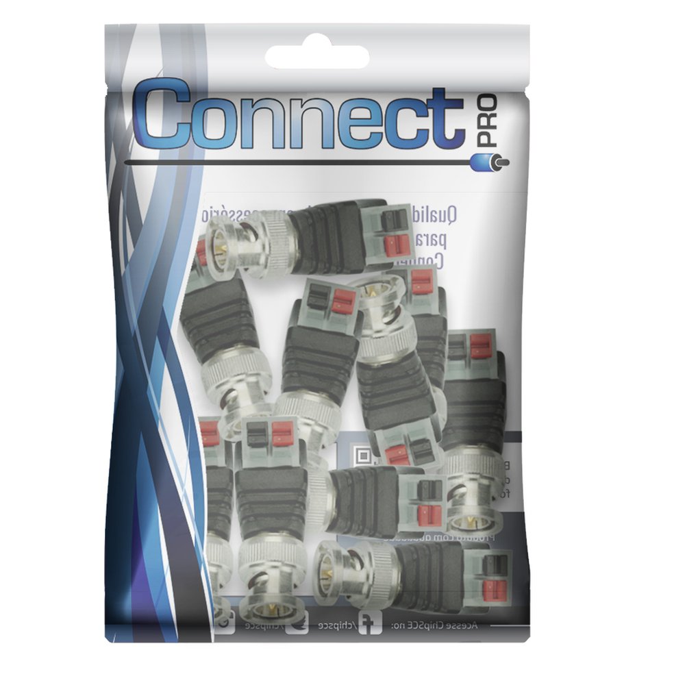 Plug Borne - BNC Macho 75 Ohms Com Borne - Engate Rápido