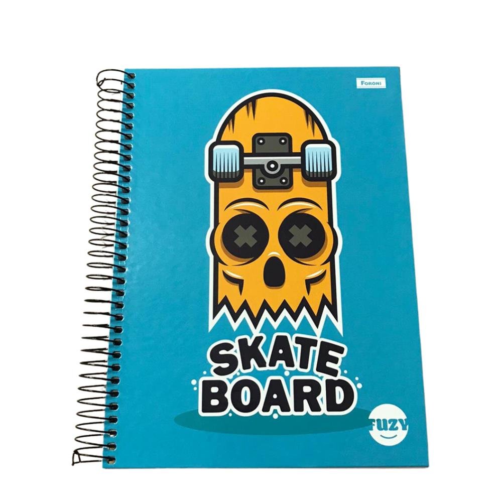 Caderno Universitário Capa Dura Foroni Fuzy 15 Matérias Capas Soridas