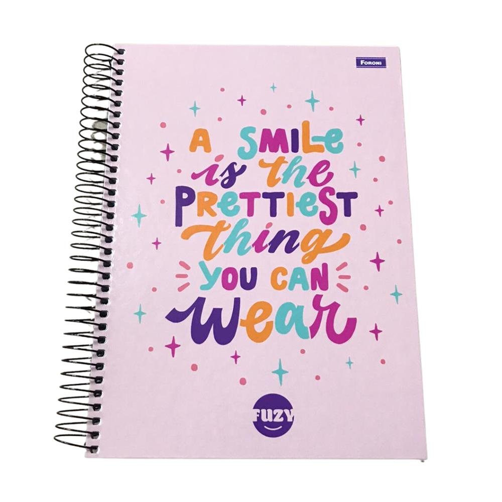 Caderno Universitário Capa Dura Foroni Fuzy 15 Matérias Capas Soridas