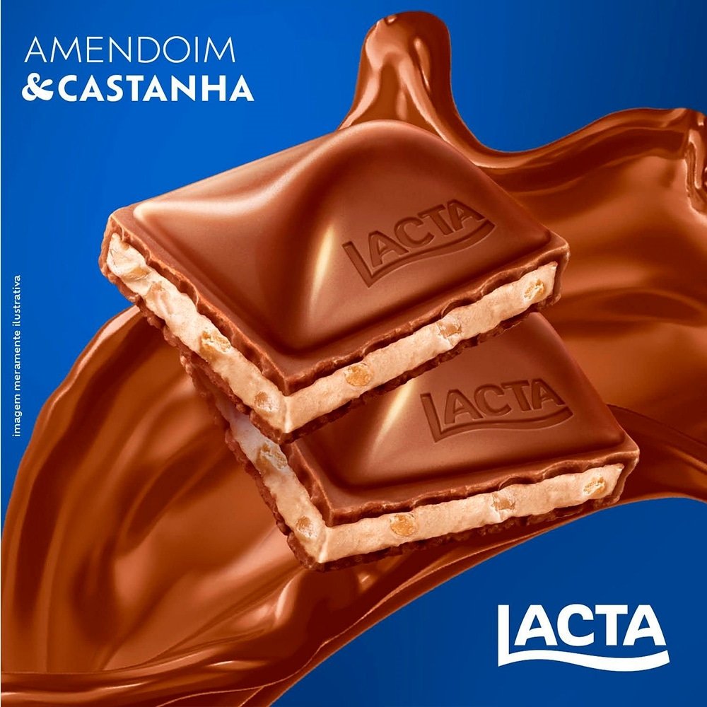 Chocolate Recheado Lacta Sonho de Valsa 98g - Display com  17 Unidades