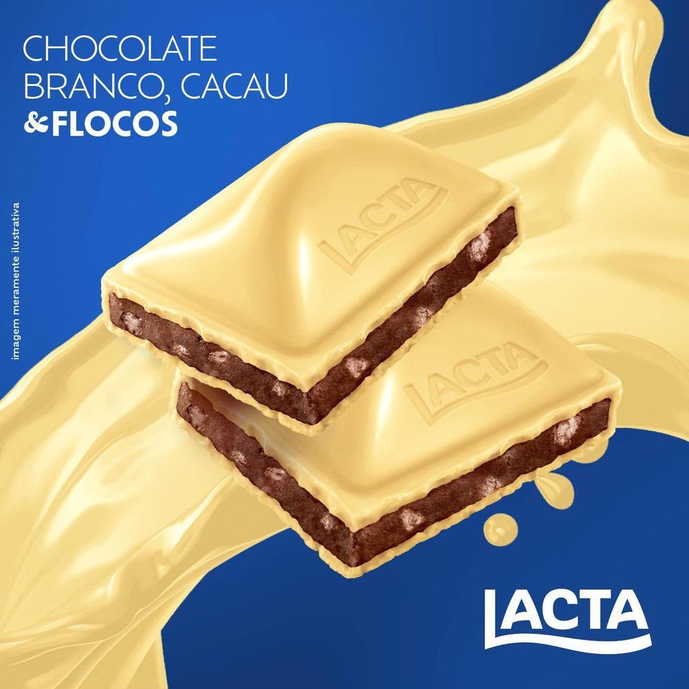 Chocolate Recheado Lacta Ouro Branco 98g - Display com 17 Unidades