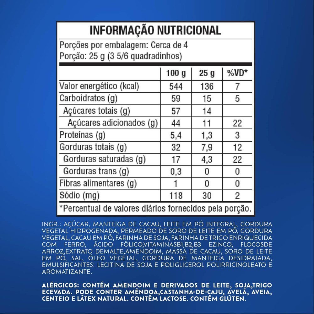 Chocolate Recheado Lacta Ouro Branco 98g - Display com 17 Unidades