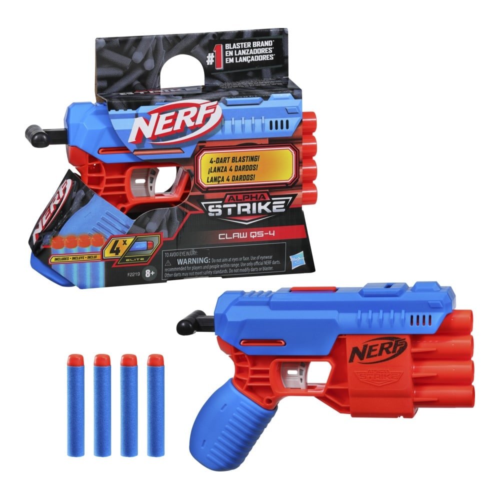 Lança Dardos Nerf Alpha Strike Claw QS 4 F2219