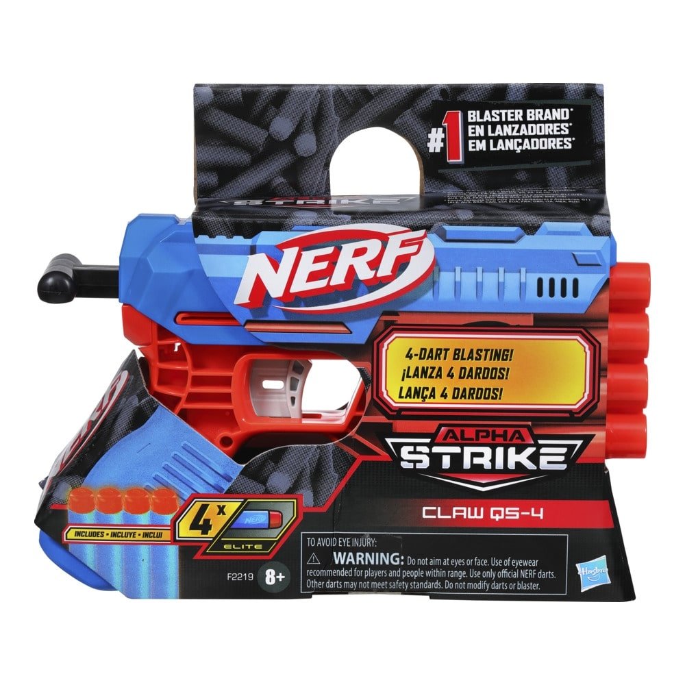 Lança Dardos Nerf Alpha Strike Claw QS 4 F2219