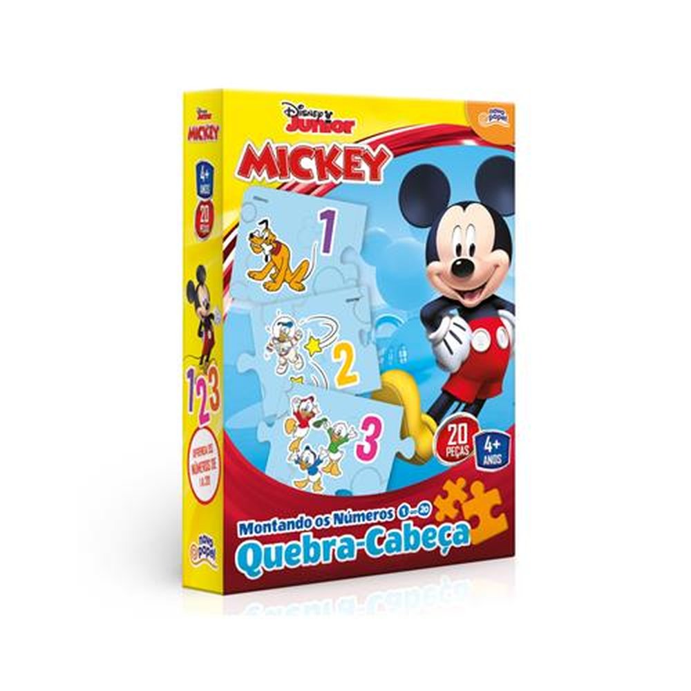 Quebra-Cabeça Montando Os Numeros De 1 A 20 Mickey / 8020