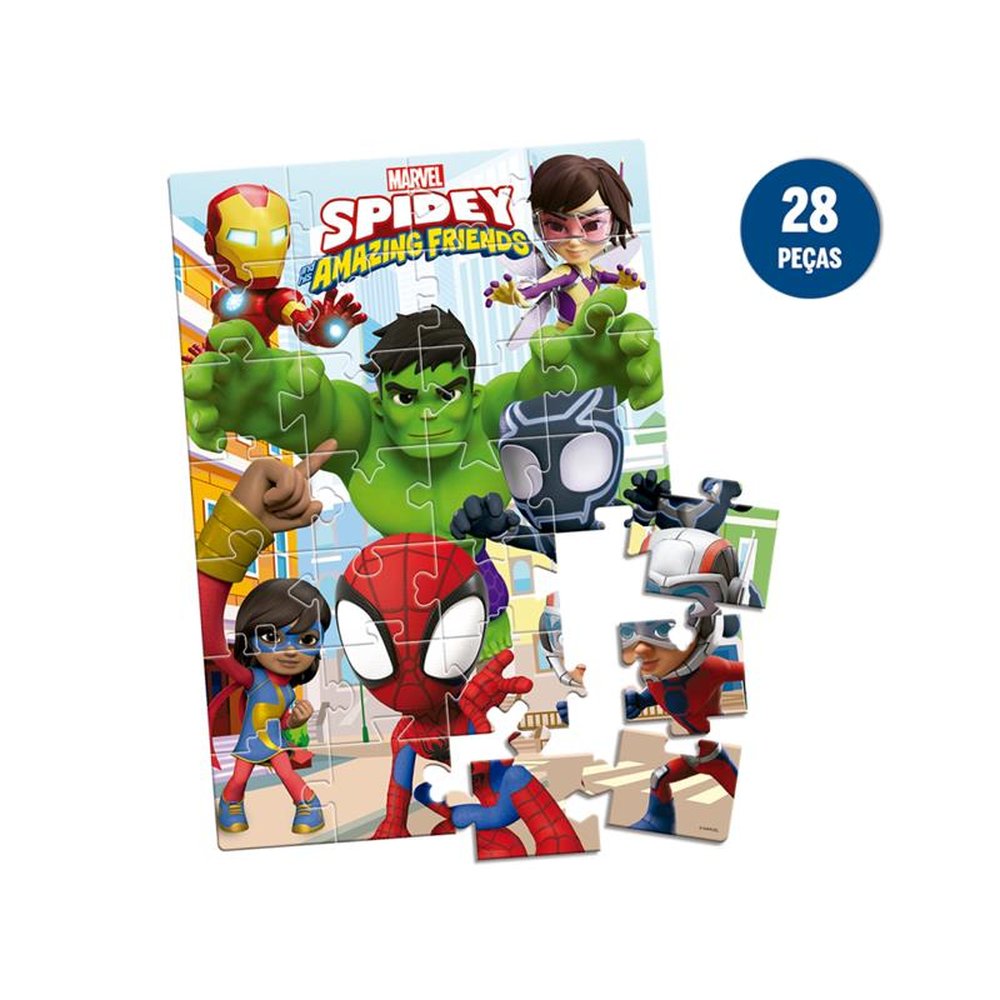 Quebra-Cabeça De Chão 28 PeçasSpidey Vingadores / 8047