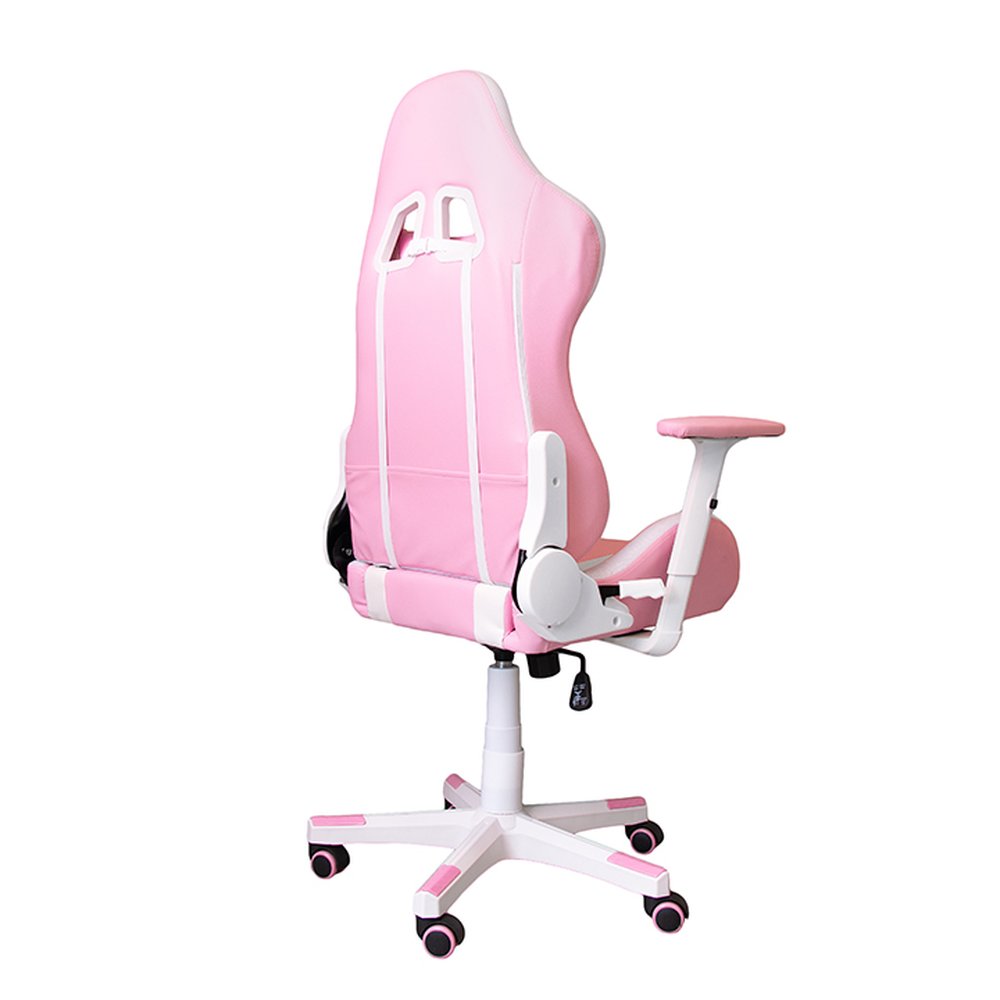 Cadeira Gamer Fox Racer RGB Rosa com Iluminação (Led) - Logo Branco