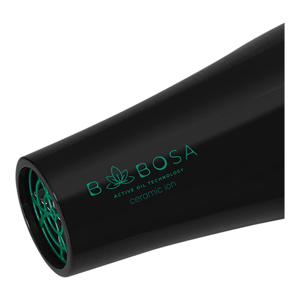 Secador de Cabelo Gama Babosa Ceramic Ion 2 Velocidades 3 Temperaturas 2100W, Preto/Verde, 110V