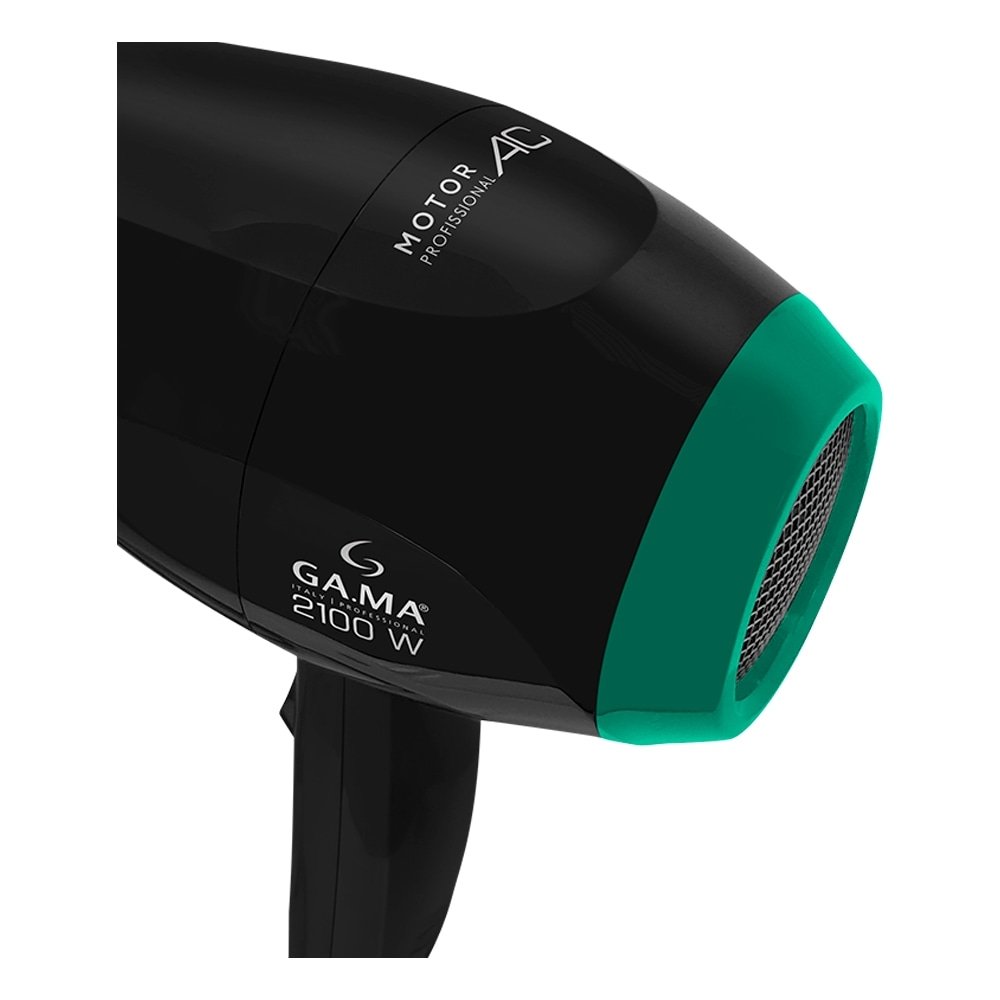 Secador de Cabelo Gama Babosa Ceramic Ion 2 Velocidades 3 Temperaturas 2100W, Preto/Verde, 110V