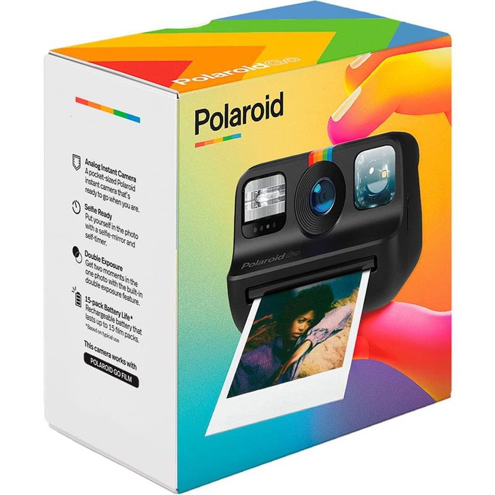 Câmera Fotográfica Go Polaroid Com Impressão Instantânea - Preta