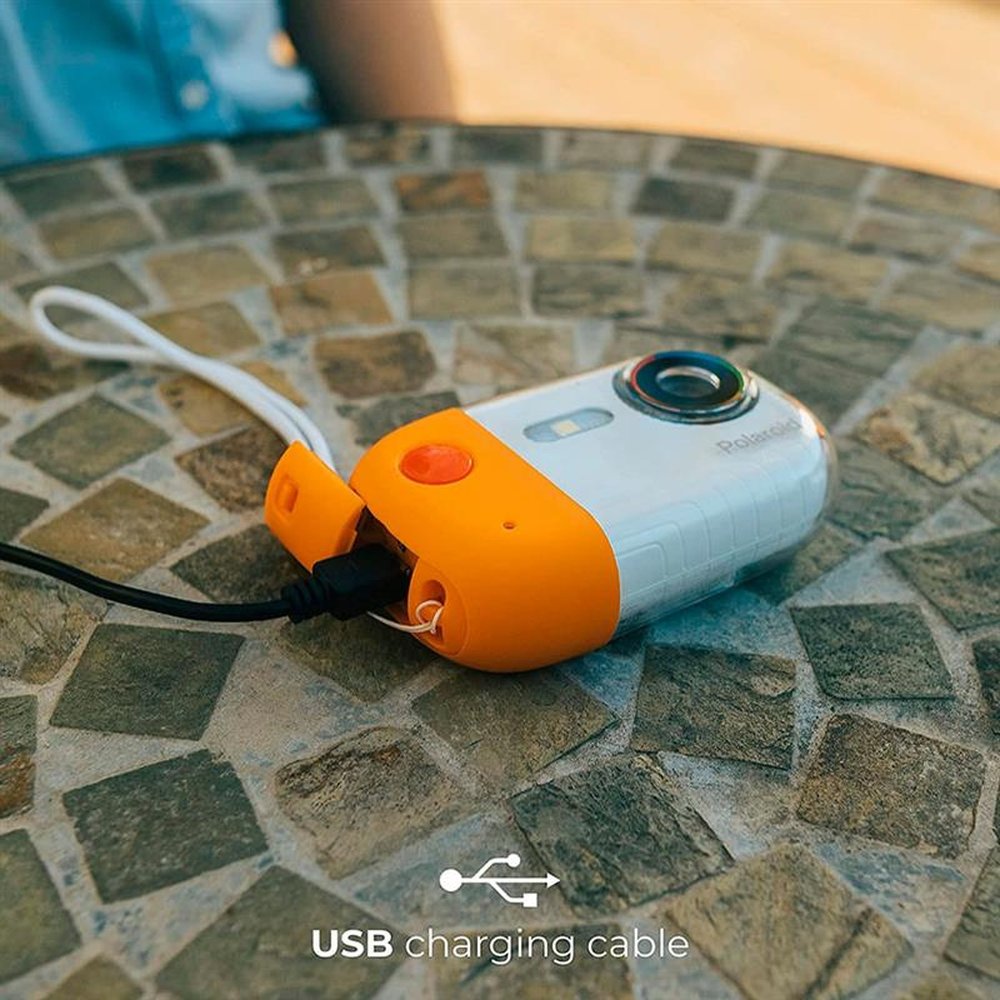 Câmera Polaroid Subaquática Wave 18 MP 4K UHD C/ LCD E USB Para Vídeos E Fotos - Laranja