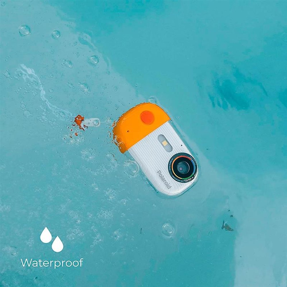 Câmera Polaroid Subaquática Wave 18 MP 4K UHD C/ LCD E USB Para Vídeos E Fotos - Laranja