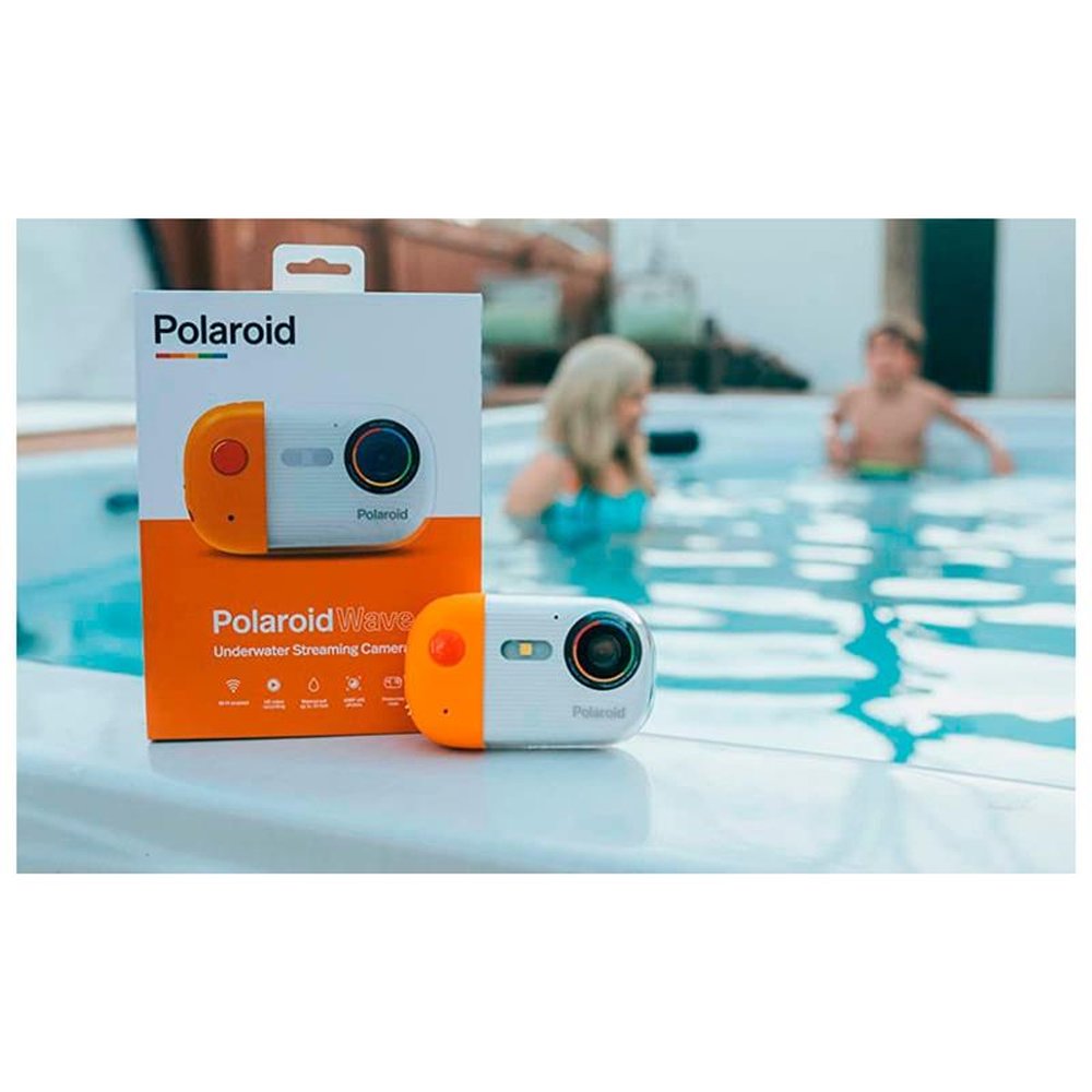 Câmera Polaroid Subaquática Wave 18 MP 4K UHD C/ LCD E USB Para Vídeos E Fotos - Laranja
