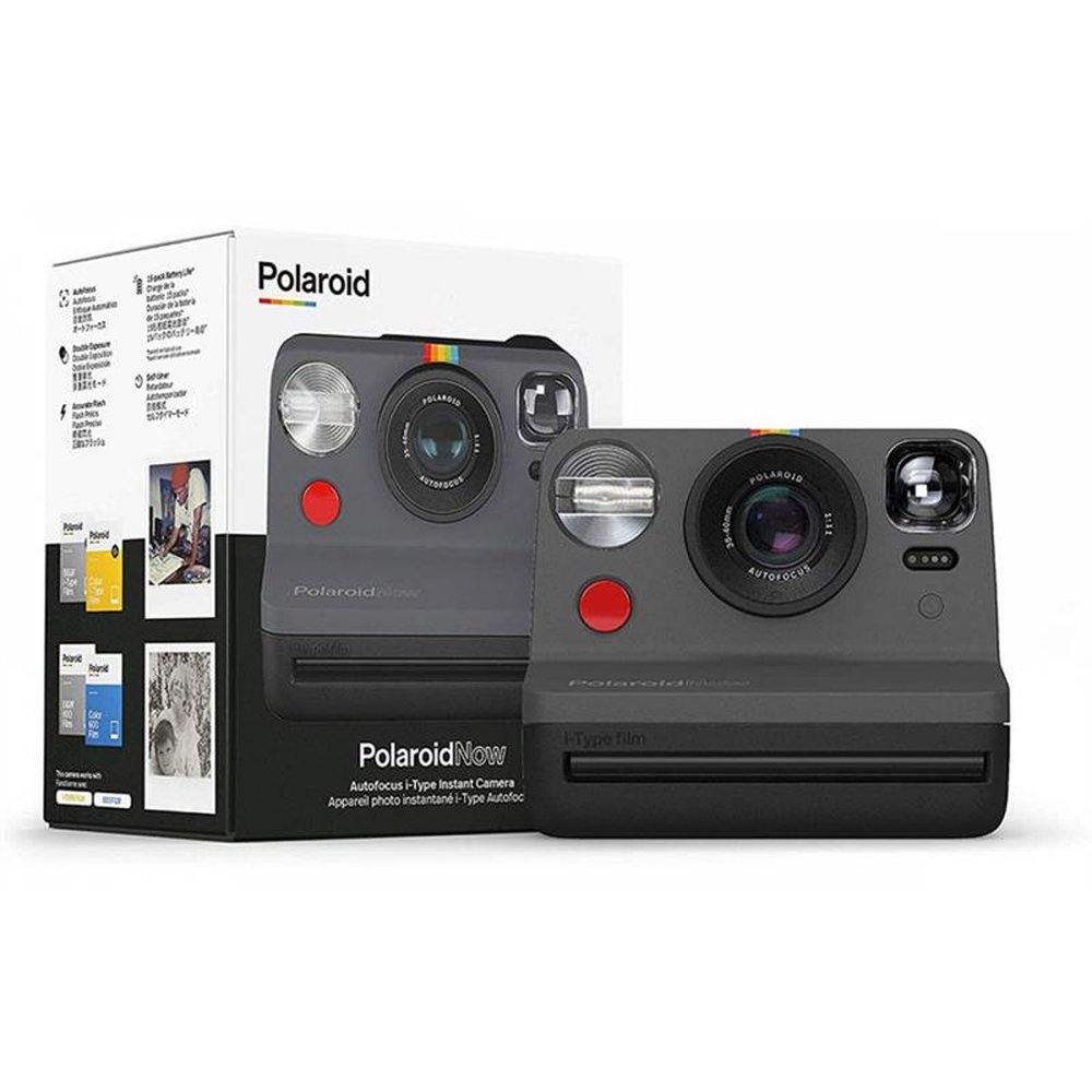 Câmera Polaroid Now Autofocus I-Type Com Impressão Instantânea - Preta