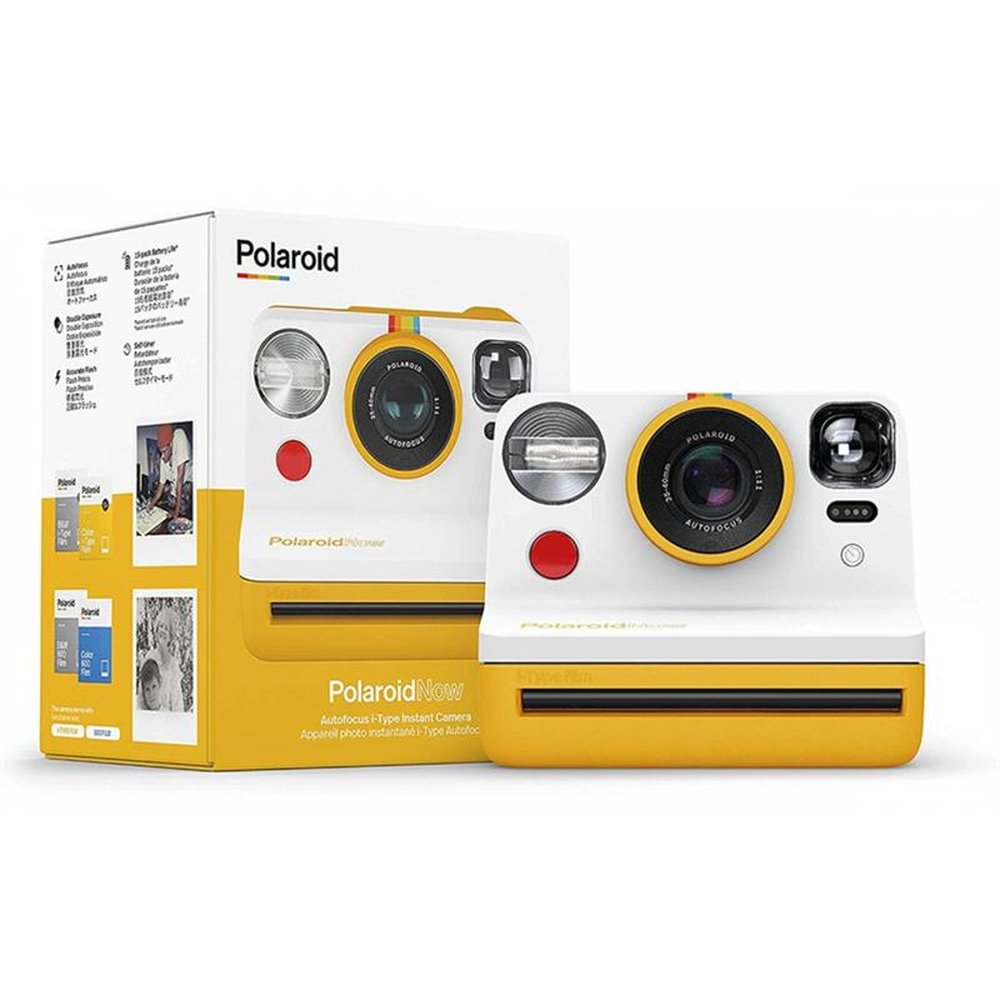 Câmera Polaroid Now Autofocus I-Type Com Impressão Instantânea - Amarela