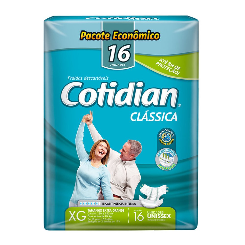 Fralda Cotidian Classica Mega Xg 1X16