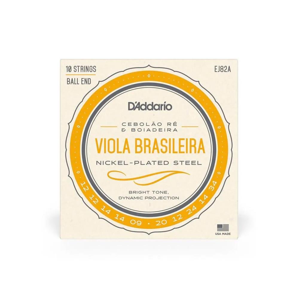 Cordas Para Viola Brasileira Ré D Addario Ej82