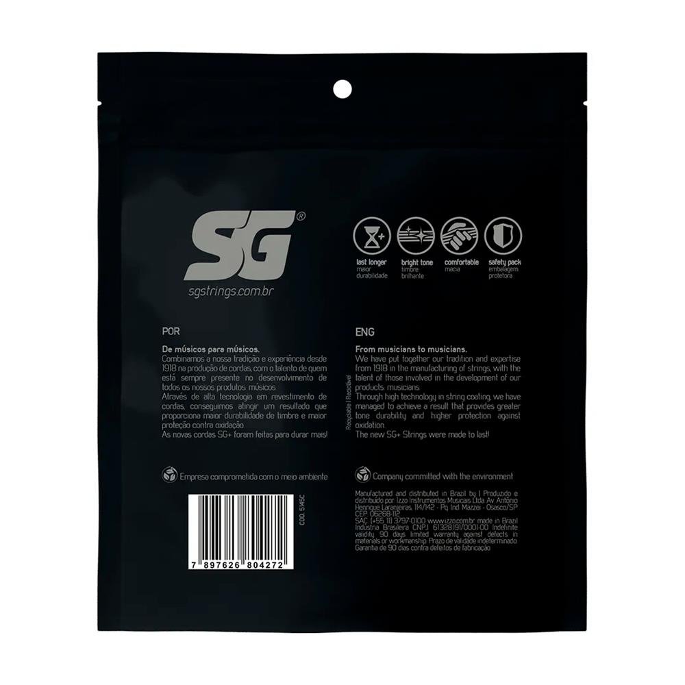 Encordoamento P/guitarra Sg+ Revestido 009