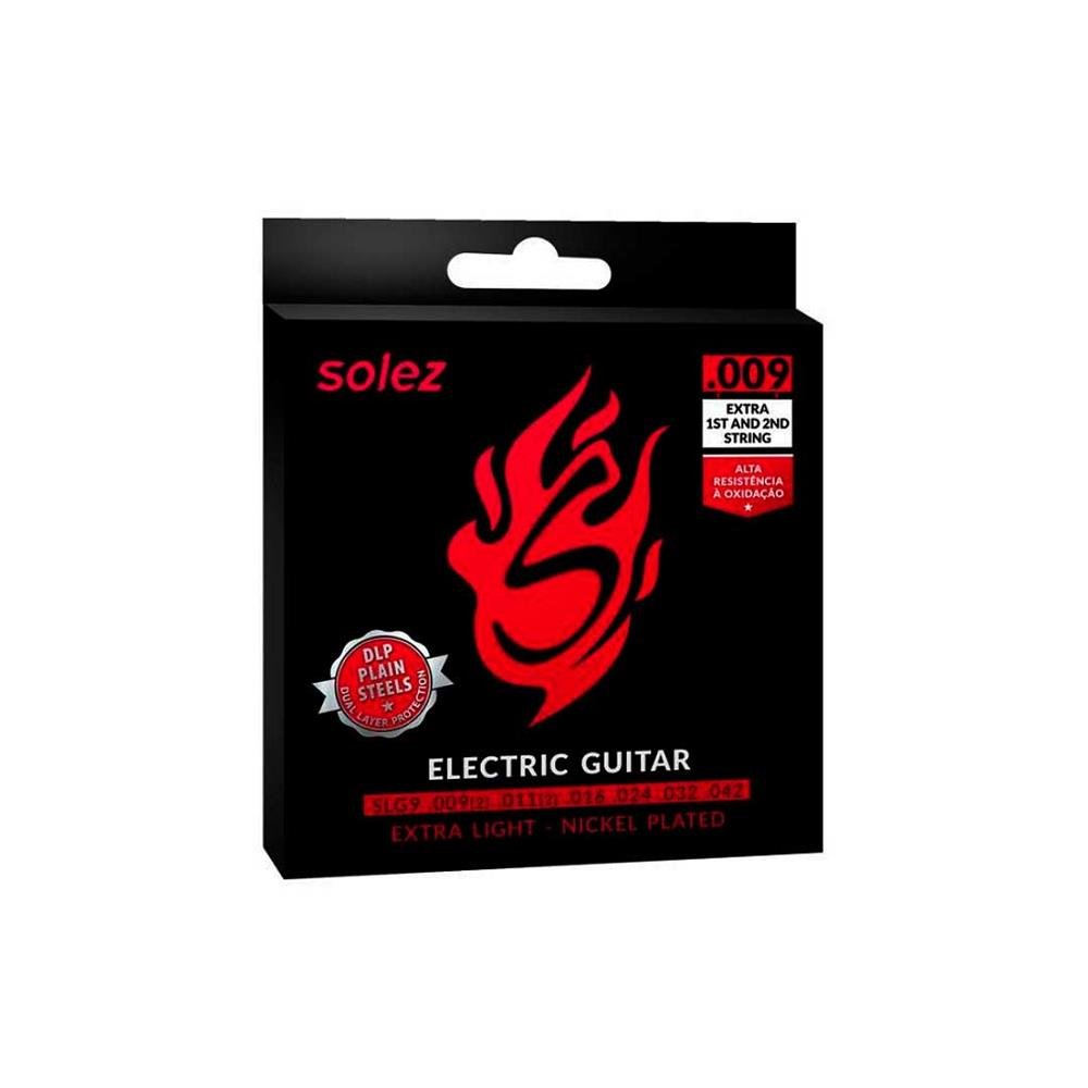 Jogo De Cordas P/Guitarra Solez 0.009" Slg9