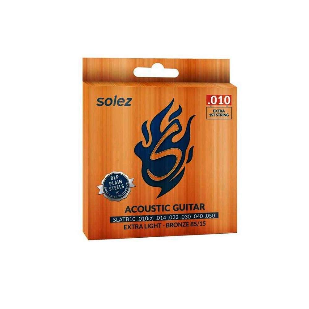 Jogo De Cordas P/Violão Bronze 85/15 Solez 0.010"/0.050" Slatb10