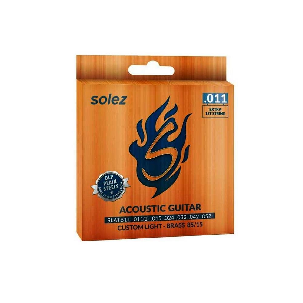 Jogo De Cordas P/Violão Bronze 85/15 Solez 0.011"/0.052" Slatb11