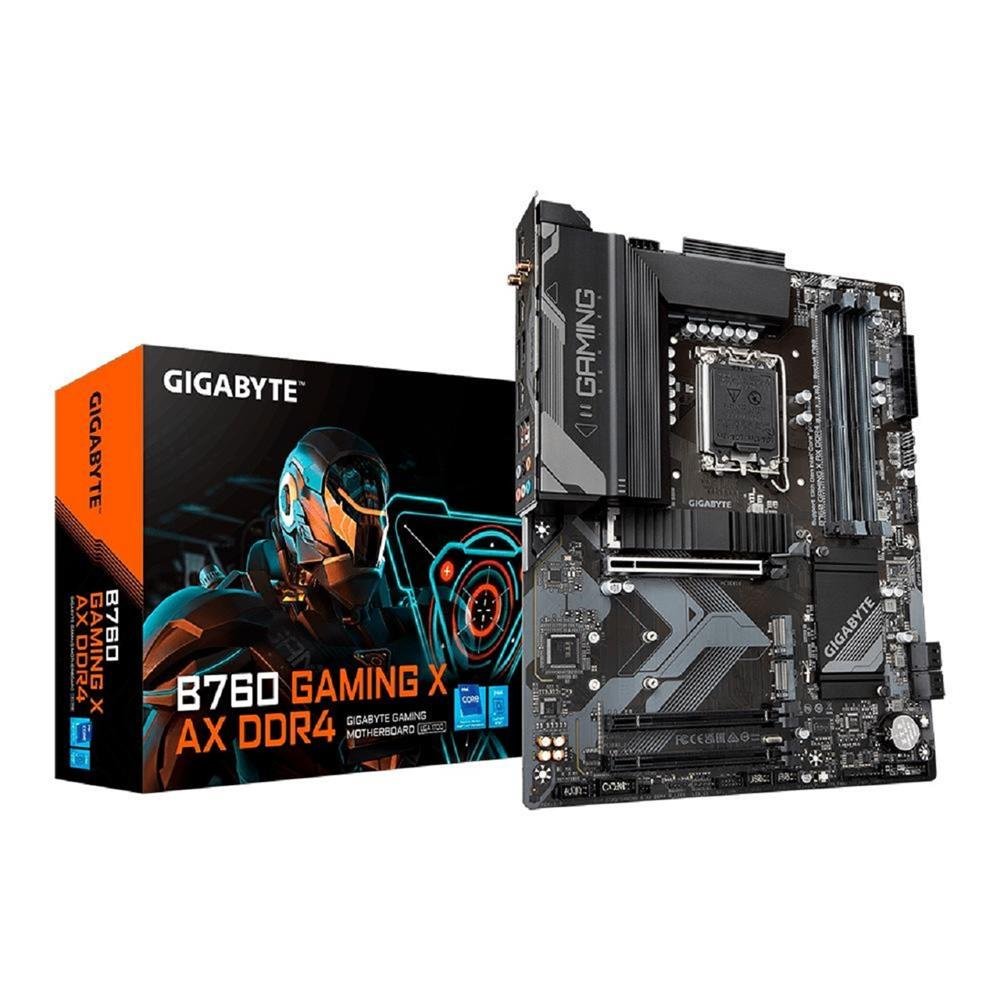 Placa Mãe Gigabyte B760 Gaming X AX DDR4, WiFi, Chipset B760, Intel LGA 1700, ATX