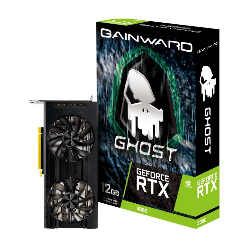 Placa De Video Gainward Geforce Rtx 3060 Ghost, 12gb, Gddr6, 192bits - Ne63060019k9-190au