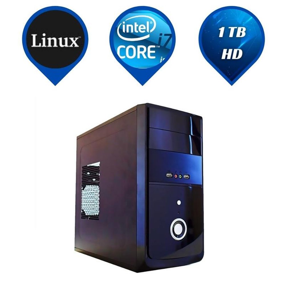 PC Everex Core i7-8700 Memoria 8gb HD 1TB Linux