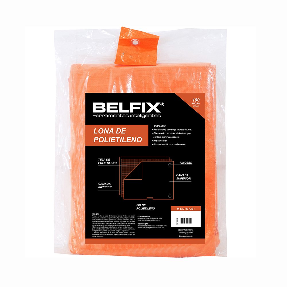 Lona 10 x 8m Laranja Bel
