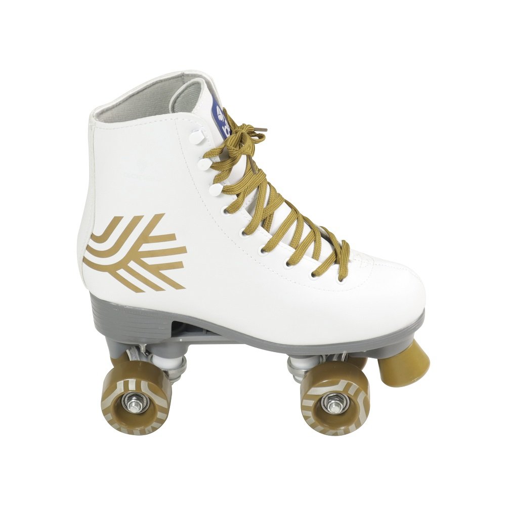 Patins Bel Quad Retro Top Branco Dourado 37 Bel