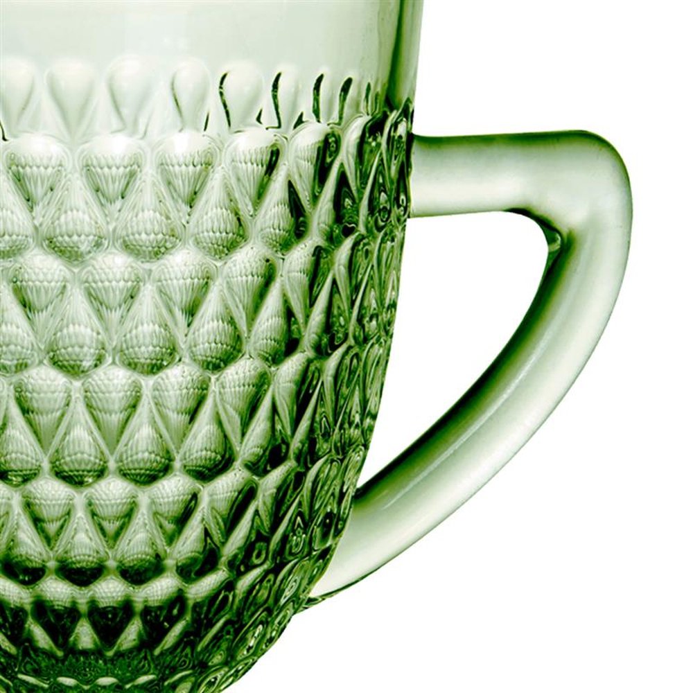 Jarra Amelie Em Vidro Com Pe 1L Cor Verde