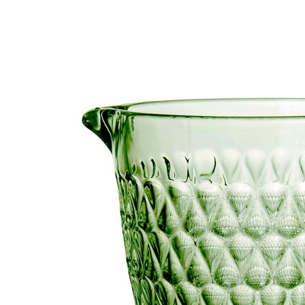 Jarra Amelie Em Vidro Com Pe 1L Cor Verde
