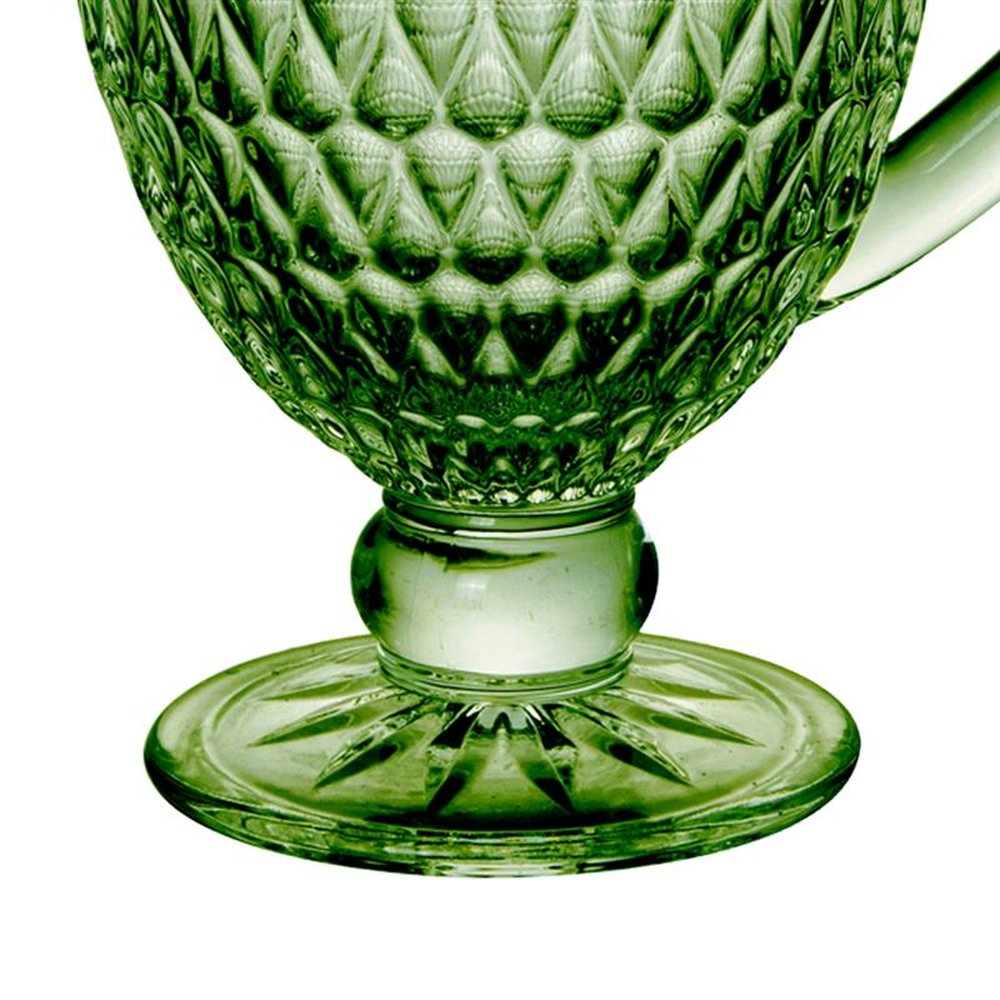 Jarra Amelie Em Vidro Com Pe 1L Cor Verde