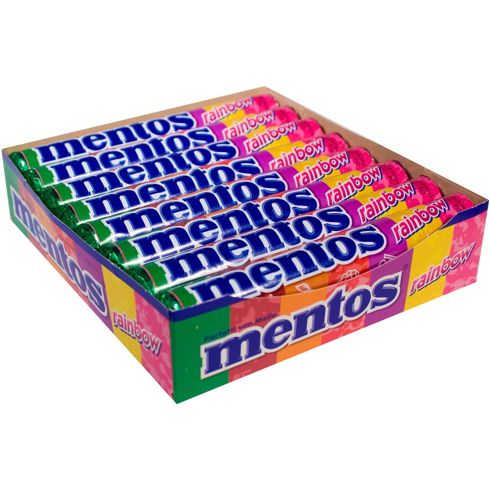 Drops Mentos Rainbow Embalagem com 16 Unidades