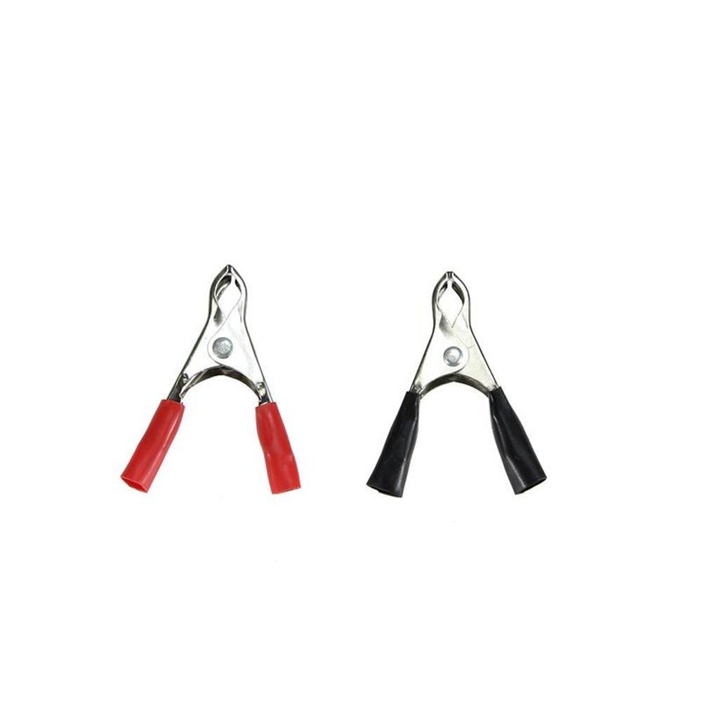 Garra Jacaré Bateria 10A Pequeno Preto/Vermelho Preta Com 2 Peças